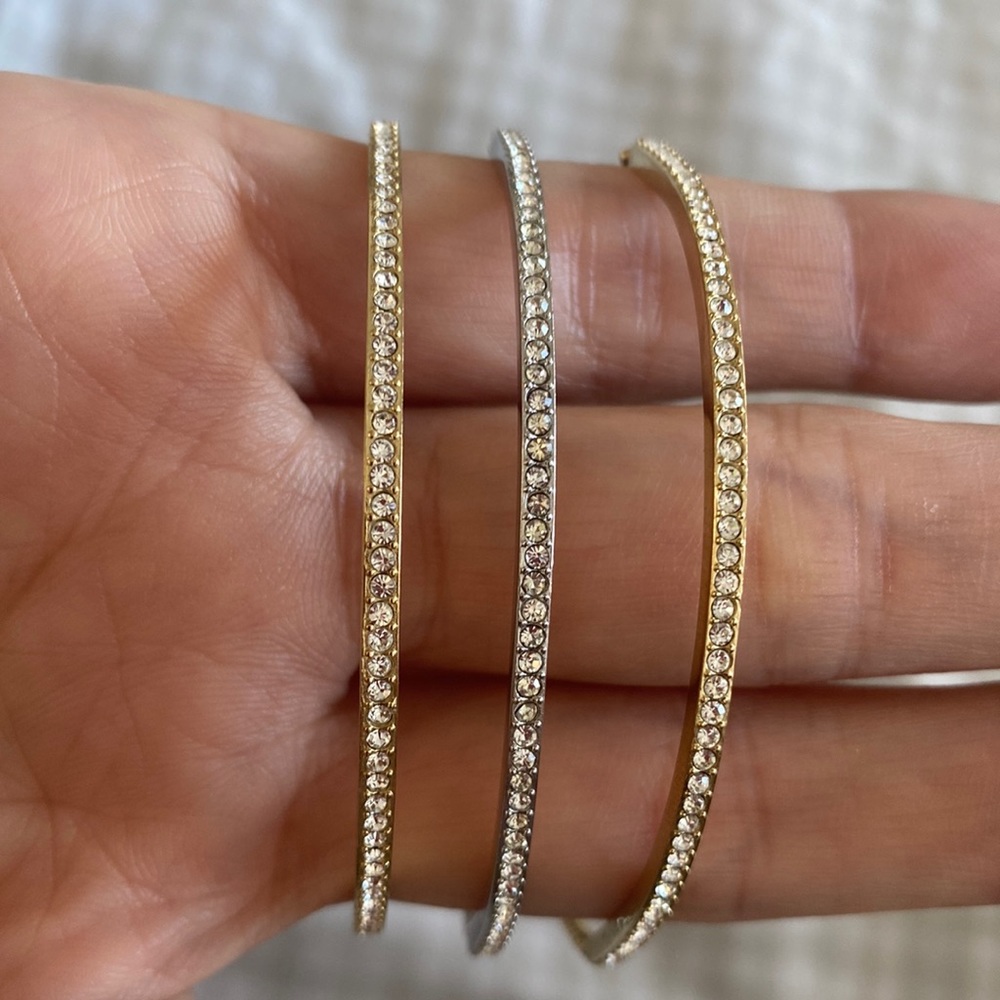 NEW WITHOUT TAG! 3 Michael Kors Pave Bar Slider Bracelets